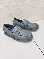 Dr Scholls Loafer Men 8D Gray Leather Pull On Gel Cushion Casual Comfort Shoes