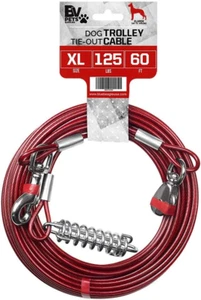Dog Trolley Cable, Dog Trolley System, Camping for Dogs - up to 125 Lbs | Dog Ru - Picture 1 of 16