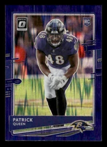2020 Donruss Optic #118 Patrick Queen RC Rookie Purple Shock Baltimore Ravens - Picture 1 of 2