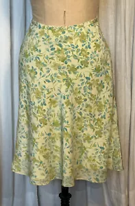 Amanda Smith Womens Bias Cut Floral Print Skirt Sz 16 Pre-owned - Picture 1 of 8