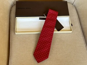Louis Vuitton Tie Dot Pattern Damier Logo mens ties - Picture 1 of 8