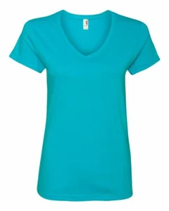 2-Pack Anvil - Women’s Lightweight V-Neck T-Shirt - 88VL (Med, Lrg, XL) - Picture 1 of 3