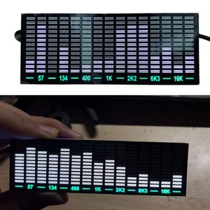 Pantalla de espectro de 15 segmentos Medidor de VU Indicador de nivel de audio controlado por sonido LED - Imagen 1 de 15