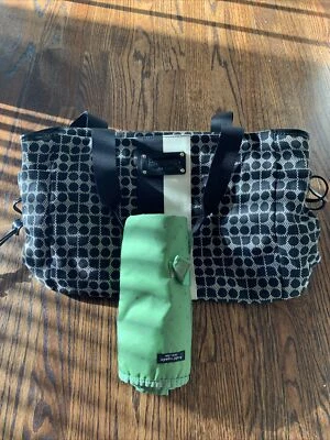 Kate Spade Black/White/Green Diaper Bag with Accessories Baby - Image 1 of 4