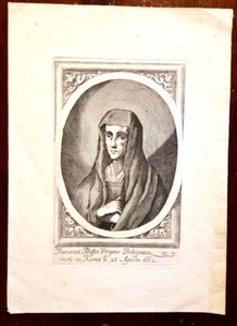 C17765-STAMPA '800 ESCA, FRANCESCA MAFFEI VERGINE BOLOGNESE MORI' NEL 1662 - Imagen 1 de 1
