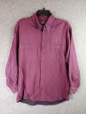 Scott Barber Size Medium Burgundy Long Sleeve Button-up
