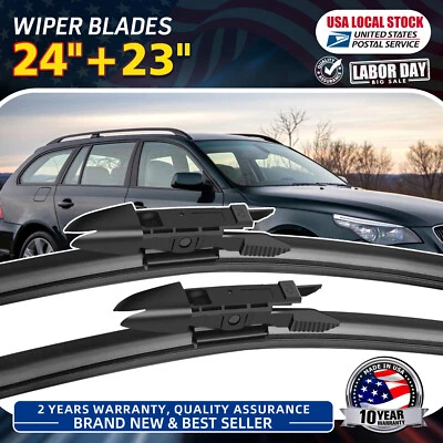24" + 23" Genuine Front Wiper Blades OEM Replacement For 2004-2010 BMW 525i US Foto 1 de 4
