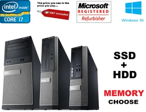 DELL i7 3770 3rd GEN COMPUTER PC✔ UPTO 16GB RAM SSD HDD UPTO 2TB - Picture 1 of 2