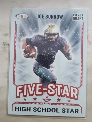 2020 Sage Hit Football Joe Burrow Red Rookie # 90 Athens High School - Image 1 of 2