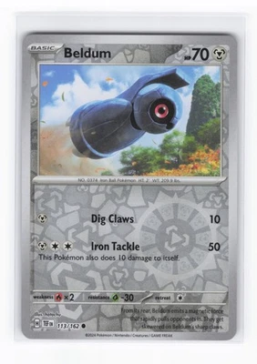 Beldum (Reverse Holo) SV05: Temporal Forces 113/162 NM - Image 1 of 2