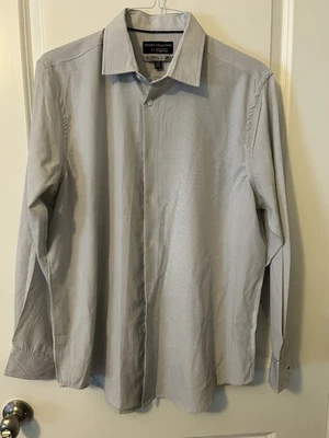 Report Collection Performance Blue White Black Geometric Slim Fit ButtonUp Large - Image 1 of 3