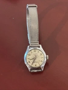 VINTAGE HILTON 17 JEWELS SWISS MENS STAINLESS STEEL Untested As Is Condition - Picture 1 of 19