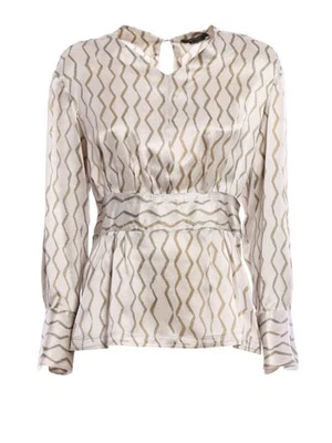 Isabel Marant Siasi 100% 真丝米色波西米亚时尚长袖 42 码 — 第 1/4 张图片