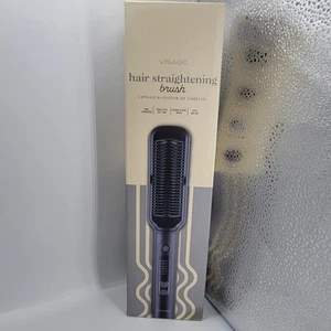 VISAGE Style Hair Straightening Brush New Open Box Black 220W - Picture 1 of 8