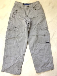 Vintage 1990s JNCO Brand Mens Beige Cargo Pants 32/32 Wide Leg Distressed Mexico - Bild 1 von 9