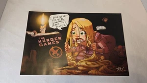 Disney ZEICHNUNG DRUCK PORTRAIT SKIZZE Rapunzel DRUCK KUNST WOHNDEKO signiert Abe - Bild 1 von 6