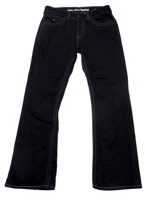 Guess Jeans Mens 34x32 Rancho Black Bootcut Grunge Y2K Flare - Image 1 of 4