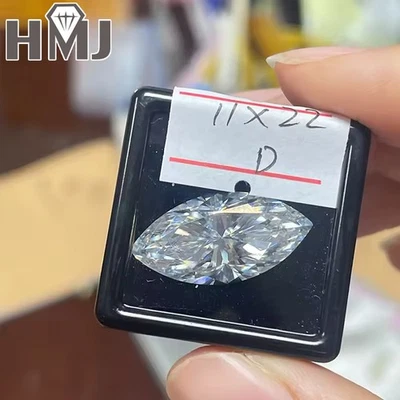 0.5-30ct D VVS1 Marquise Cut Loose Moissanite Diamond Stone Real Gemstones W/GRA - Image 1 of 4