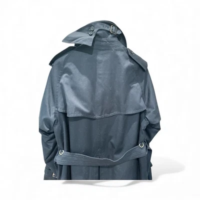 VTG OriginalBurberrys’ Trench Coat Navy Made in England Belt Wool Liner Mens E/G - Image 1 of 4