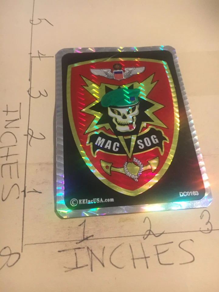 Calcomanía de ventana con logotipo de grupo de operaciones especiales MAC SOG (aplicada en el exterior) Foto 1 de 1