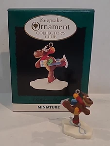 Hallmark "A Gift from Rodney" Reindeer Miniature Ornament 1995 Keepsake Club - Picture 1 of 2