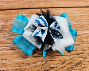 Carolina Panthers Hair Bow EUC - Picture 1 of 5