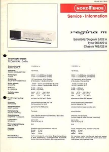 Nordmende Original Service Manual für Regina m  9.122A - Picture 1 of 1