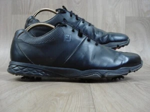 FootJoy Energize Golfschuhe schwarz Leder Herren Turnschuhe Größe 9 Kunststoff Stollen - Bild 1 von 19