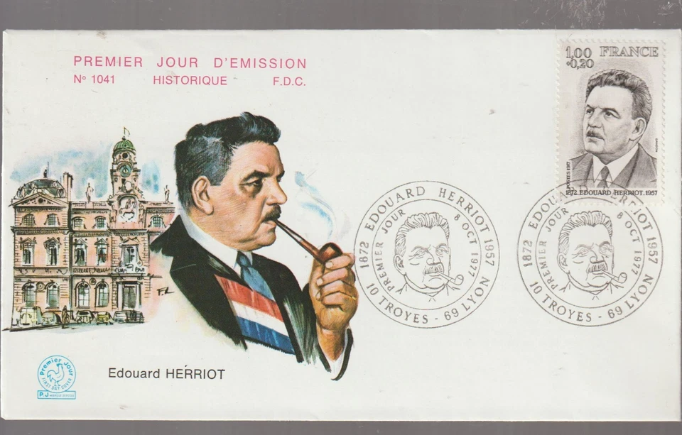 France Stamp special 1982 FDC 1041 Edouard Herriot - Image 1 of 1