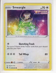 JUEGO DE CARTAS POKEMON SMEARGLE FUSION STRIKE 209/264 CASI NUEVO/M - Imagen 1 de 1