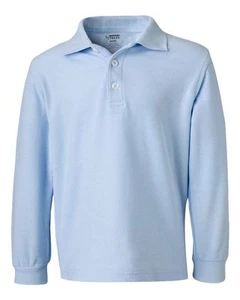 Children's Place Boys Long Sleeve Polo School Uniform Husky Blue - size 4 - Picture 1 of 1