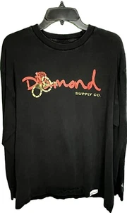 Diamond Supply Co Rose and Snake Long Sleeve Black Shirt Size XL - Picture 1 of 4