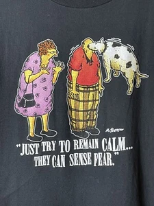 Vtg Close To Home John McPherson Cartoon T-Shirt 707 Tag Sz Large Comic Cat - Picture 1 of 11