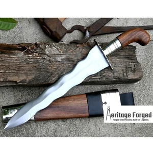 PUNYAL DAGGER/12 inches Long Blade hand forged Kris Dagger/hunting/tactical - Picture 1 of 14