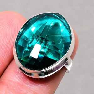 Faceted Apatite Gemstone Handmade Fashion Ethnic Adjustable Jewelry Ring SR 1672 - Picture 1 of 7