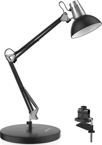 Metal Desk Lamp, Adjustable Goose Neck Architect Table Lamp with On/Off Switch, - Picture 1 of 8