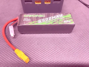 OVONIC lipo Battery 80C 6500mah 3S 11.1V hardcase with XT90 Plug for Arrma Rc ca - Picture 1 of 2