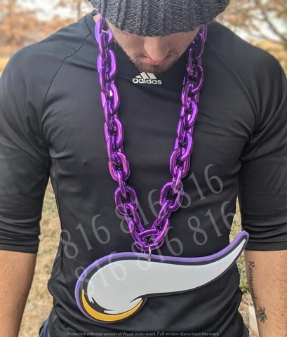 Minnesota Vikings Fan Chain, Giant Necklace Licensed NFL Cover