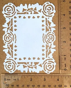 5 adornos de papel troquelado HEARTS & ROSES papel cartucho - Imagen 1 de 26