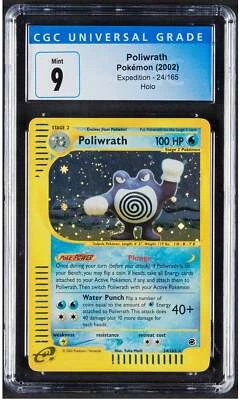 2002 Poliwrath Pokemon Expedition Holo 24/165 CGC 9 - Image 1 of 2