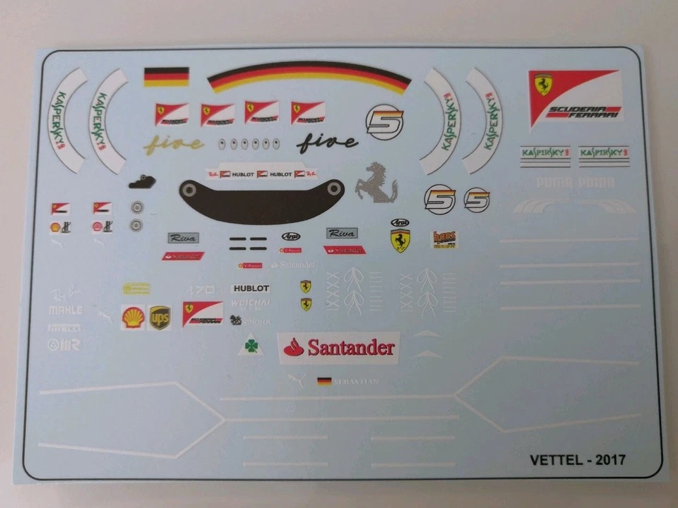 Ferrari SF70 Sebastian Vettel " Figure Decals " 2017 1/18 - Bild 1 von 1
