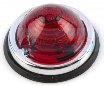 Classic Car Caravan Motorhome 70mm Round Domed Red Rear Tail Marker Light Lamp - Image 1 of 4