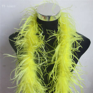 2 M OSTRICH FEATHER BOA Costumes / Trim for Party / Costume / Shawl / Craft 