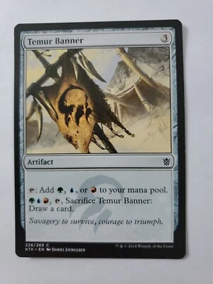 MTG Magic The Gathering Card Temur Banner Artifact Fallen Empires 2014 - Image 1 of 2