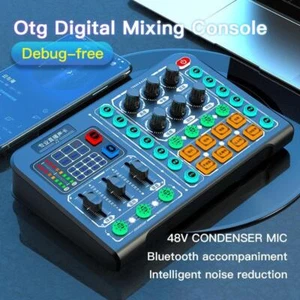 M6 Live Sound Card Smart Noise Reduction Professional Audio Mixer (Black) - Photo 1/7