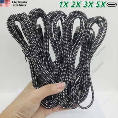 1-5Pack 10ft USB C/Type C Fast Charger Cable Charging Cord For Samsung S8 S9 S10 - Image 1 of 4