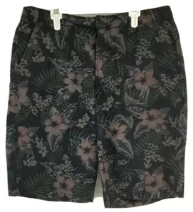 Board Short Tiki Floral Print 66 Route Original Clothing Men Size 32 Black Multi - Picture 1 of 9
