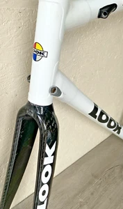 LOOK KG-361 FRAME AND FORK 55 CM CARBON ALUMINUM STEEL 1.9 KGS WHITE - Picture 1 of 18