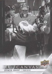 2022-23 Upper Deck Hockey UD Canvas Black and White #C303 Spencer Knight - Picture 1 of 2