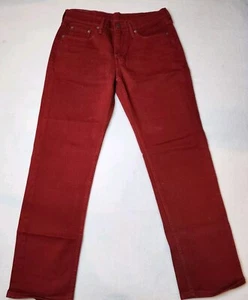 Levi Jeans Hombre 30x29 Rojo 514 Pierna Recta  - Imagen 1 de 6